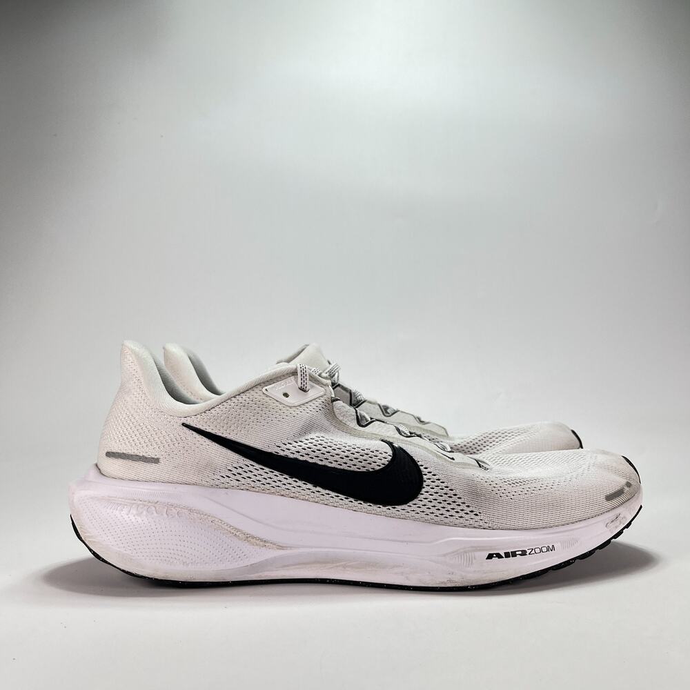 Nike Pegasus 41 White Black Athletic Lace Up Running Shoes HF1536-100 Mens Sz 15